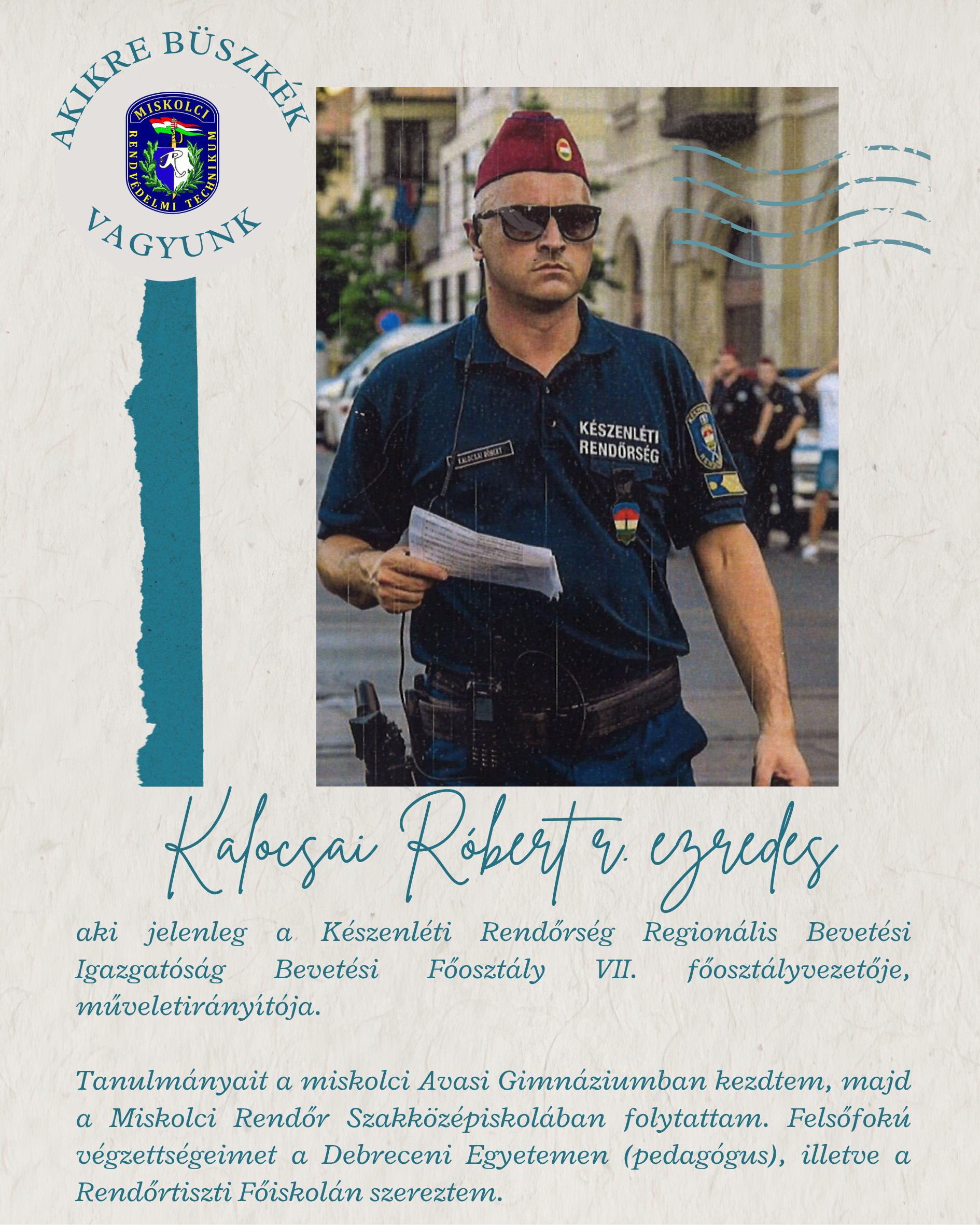 Kalocsai Róbert egyenruhában.